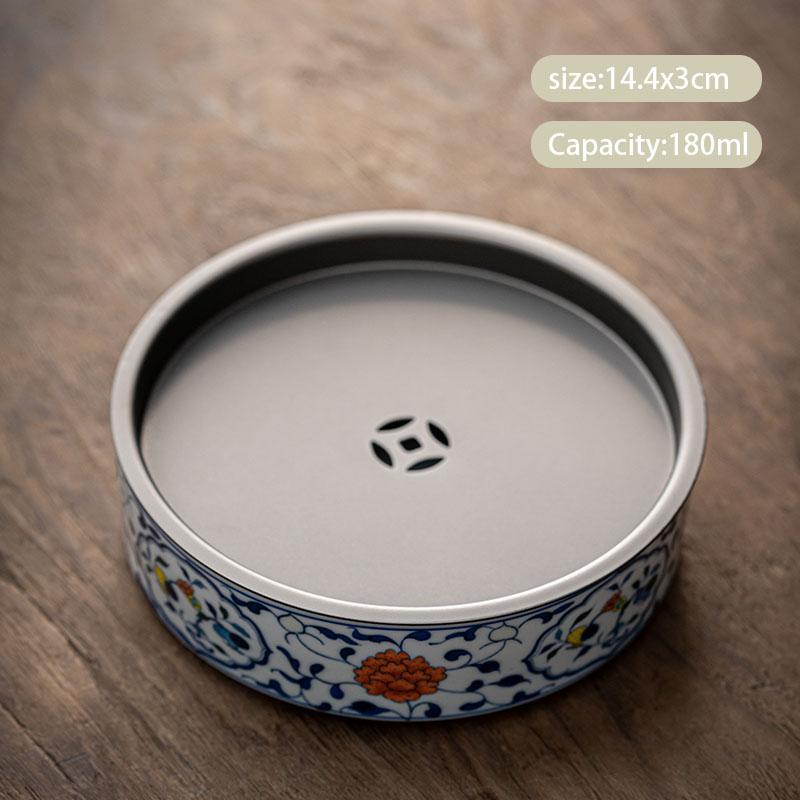 Chinese Blue and White Ceramic Gaiwan Pot Bearing Handmade Tea Bowl Teacup Beauty Tea Infuser Portable Household Teaware