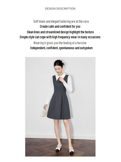 Altersreduzierendes Süßes Retro Preppy Zweiteilerkleid - Taillenbetonend, Kleiner Duftstil für Frauen