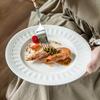 Ceramic Shallow Plate Japanese High-End White Plate Ceramic Plate Household Vegetable Plate Round Plate Tableware Western Plate