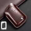 Leather Key Case for Volkswagen Models: T-Cross, Lavida, Lamando, Bora, Tiguan, Sagitar, Polo, Magotan, Passat, Tharu