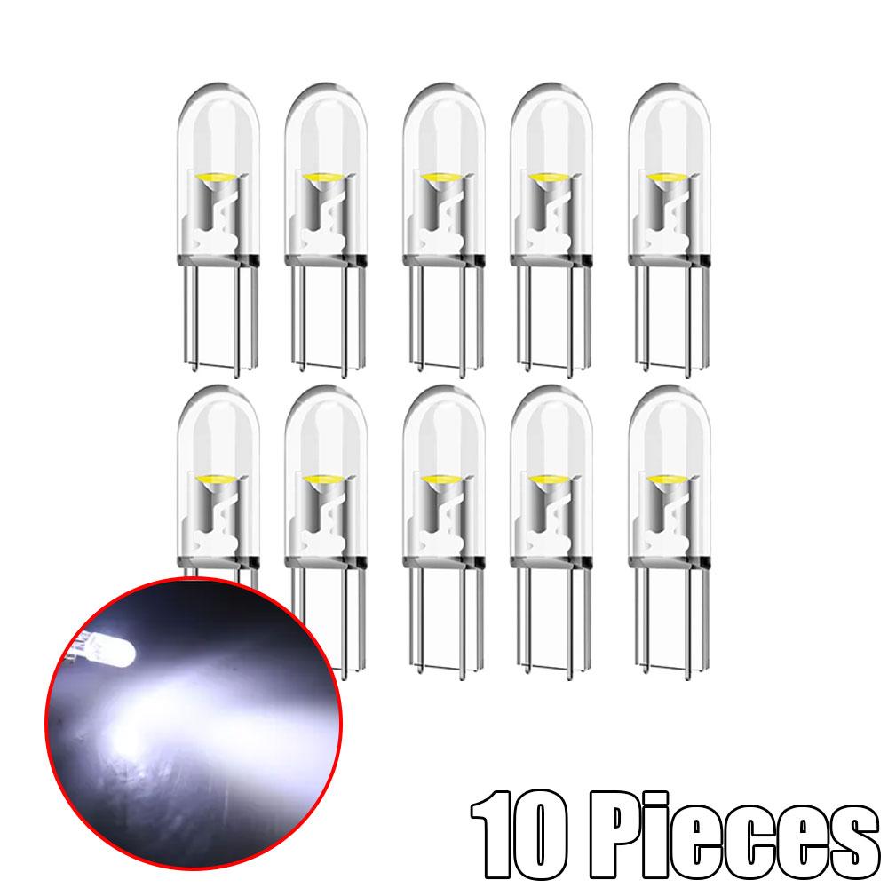 10pcs Car Trument Panel Warning Decoration Lamps Dashboard T5 LED W3W W1.2W 74 286 Wedge Indicator Lights Auto Accessories