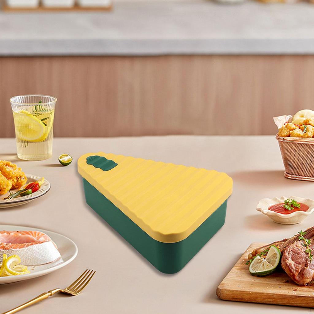 Food Grade Silicone Pizza Storage Box Lunch Sturdy Multipurpose Easy Cleaning for Home & Travel