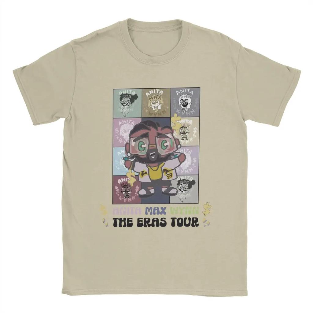Anita Max Wynn The Eras Tour T-Shirt Herren Reine Baumwolle Freizeit T-Shirt Rundhals T-Shirt Kurzarm Tops Bedruckt