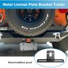 Trailer License Plate Bracket Steel Heavy Duty License Plate Bracket for Certain UTV ATV Truck RV Boat Mounting with Accessories (1 PCS)