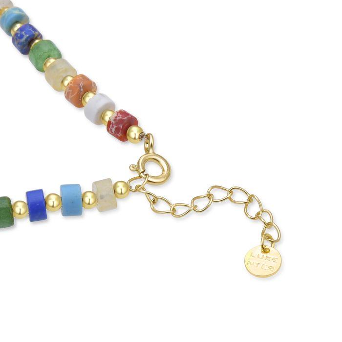 Collier - LUXENTER - Ihun - Argent 925 - Or Jaune 18K - Cristal Multicolore