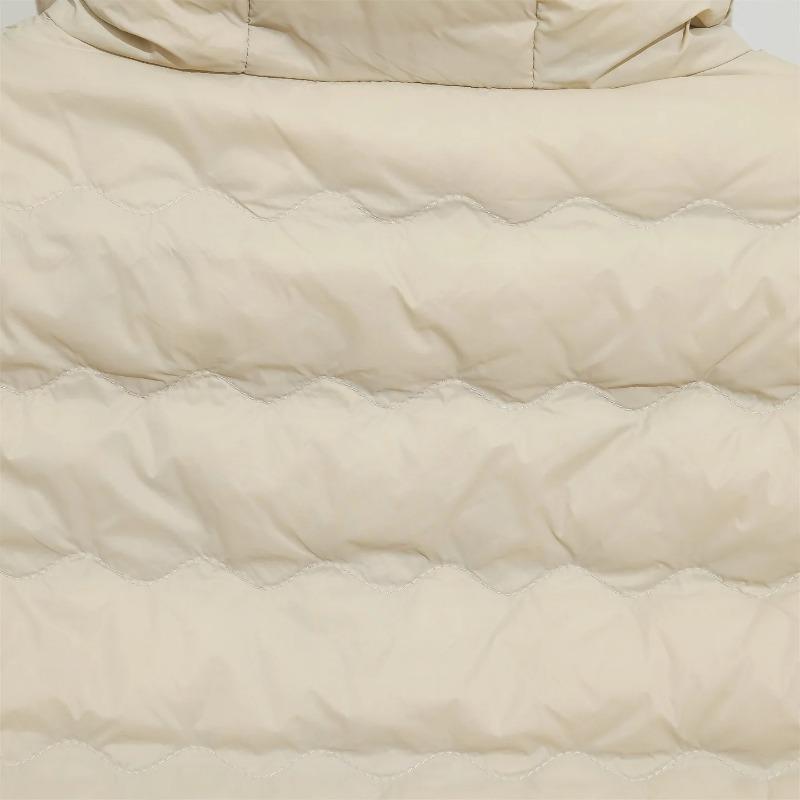 Light Thin Down Vest Women Winter Long Quilted Hooded Jackets Slim Waistcoat Autumn Basic Parkas