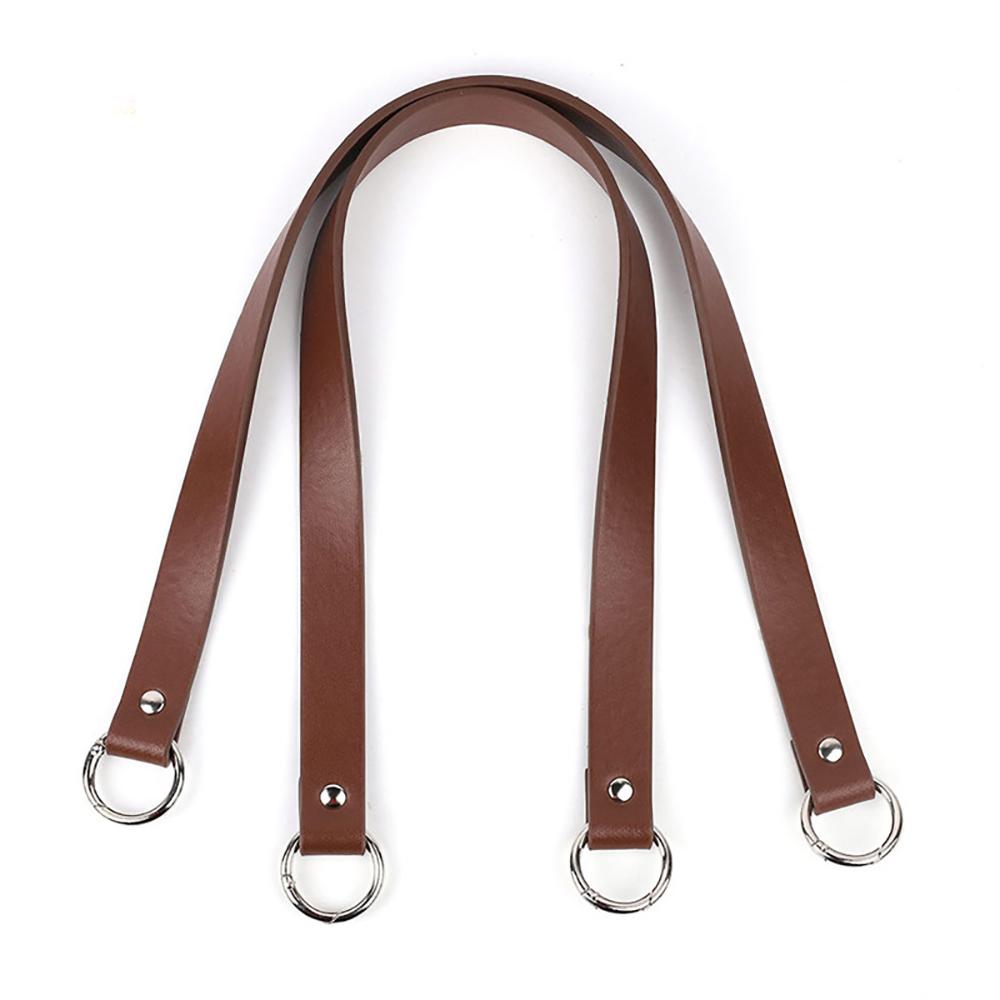

2pcs 58cm PU Leather Replacement Handles Bag Strap Handbags Shoulder Straps with Spring Gate Rings for DIY Purses Accessories кавовий