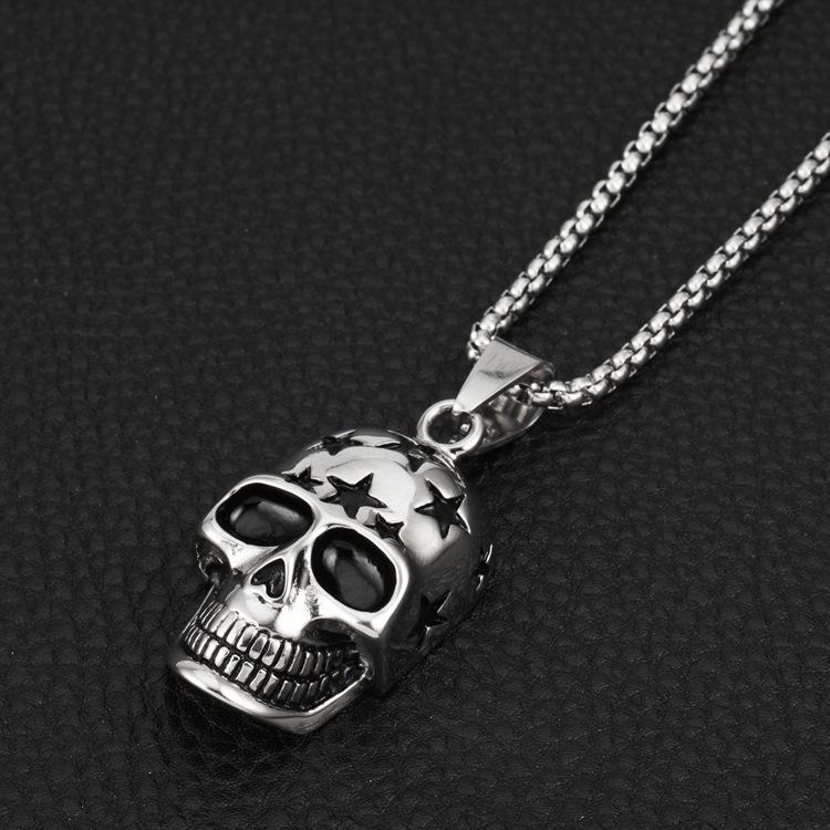 Hip-Hop Trend Nightclub Hip-Hop Necklace Titanium Steel Men'S And Women'S Long T-Shirt Sweater Chain Pendant