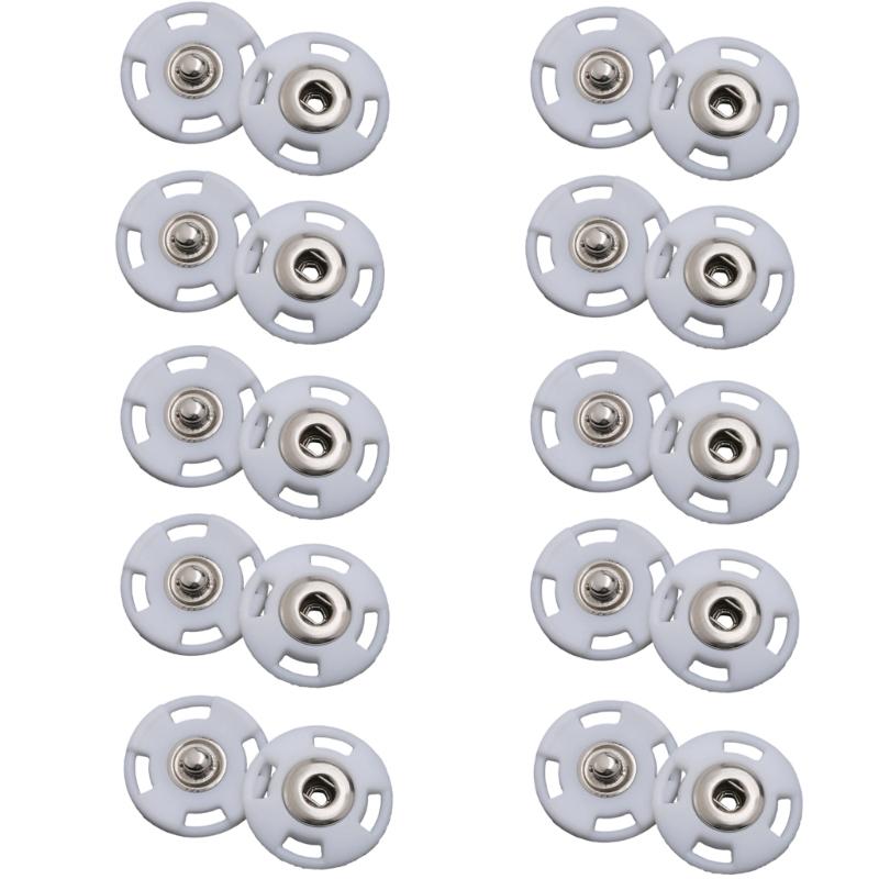 10Pcs Plastic Snap Buttons Invisible Sewing Button Fasteners For Kids Clothing Jeans Jackets Bag And Home Decoration