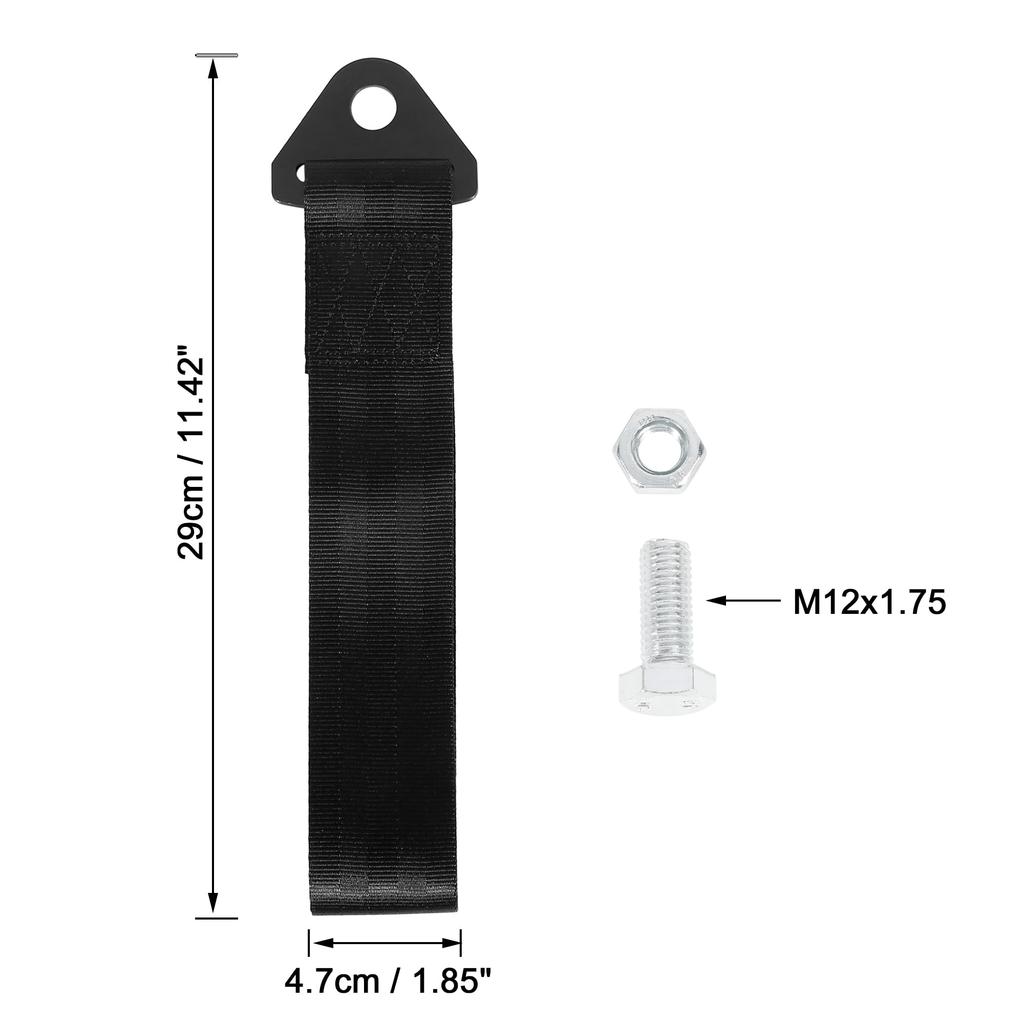 X AUTOHAUX Bumper Trailer Belt Tow Belt Tow Strap Aluminum