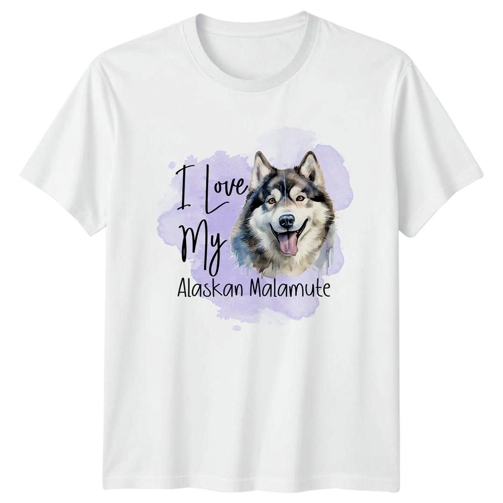 I Love My Alaskan Malamute Unisexs TShirt Alaskan Malamute Dog Owner S