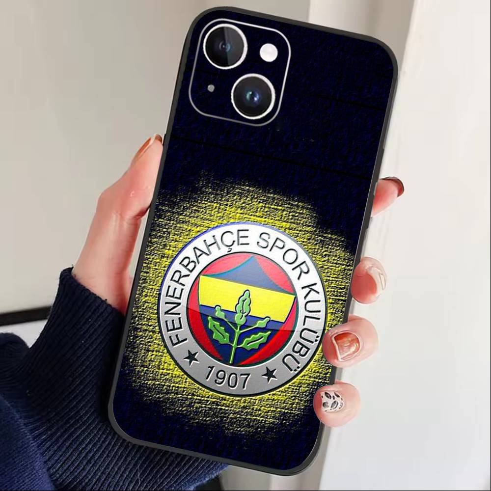 

Cool T-Turkey Fenerbahce-s Pattern Phone Case For iPhone17,16,15,14,13,12 Plus,Max Soft Silicone Black Cover iPhone16pro