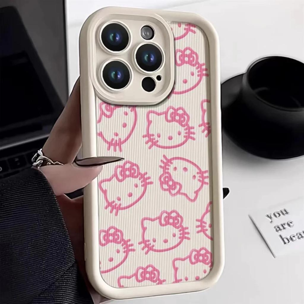 Sanrio Hello Kitty Phone Case For IPhone 16 15 14 13 12 11 Pro Max Mini XR XS X 7 8 Plus Soft TPU Back Cover