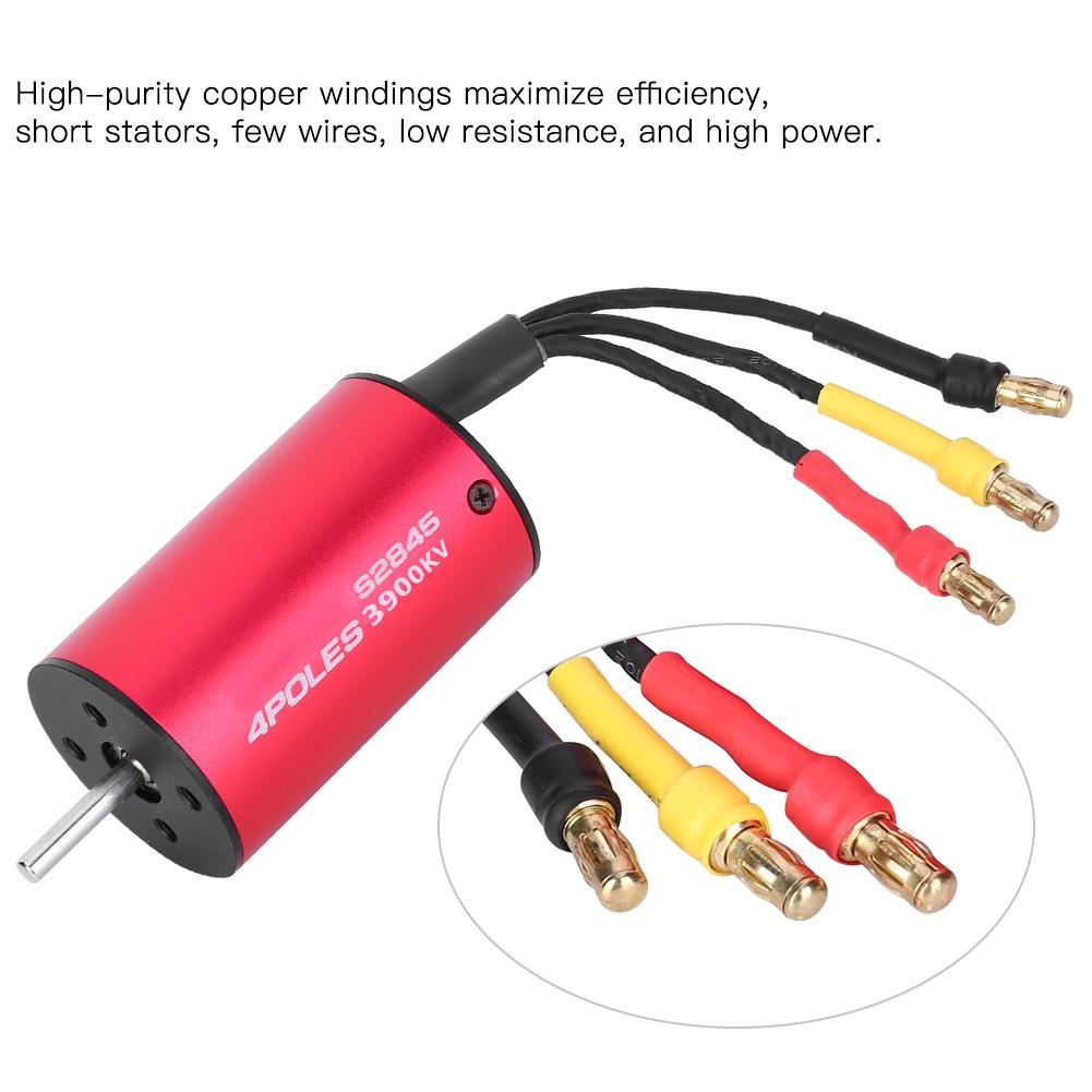 Motore Brushless S2845 a 4 Poli 259W per Auto/Barche RC 1:12 1:18 Parti di Ricambio KV3900