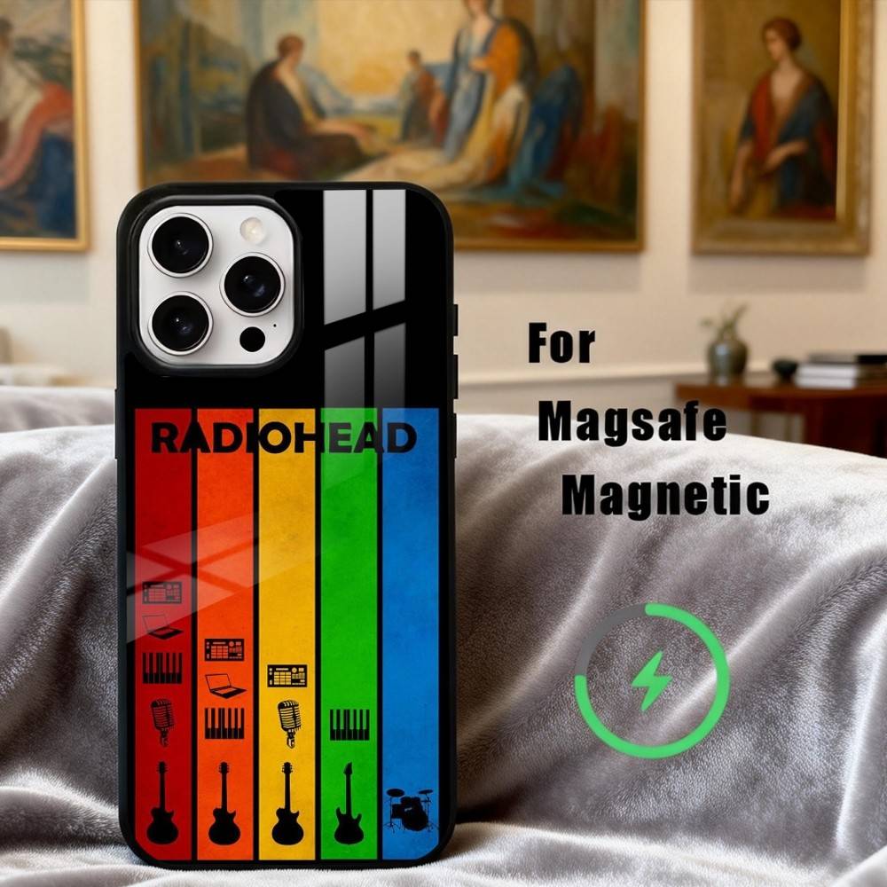 Alternative R-Radiohead -D band Phone Case For iPhone17,16,15,14,13,12,11 Plus,Pro Max Magnetic For Magsafe Wireless Charging
