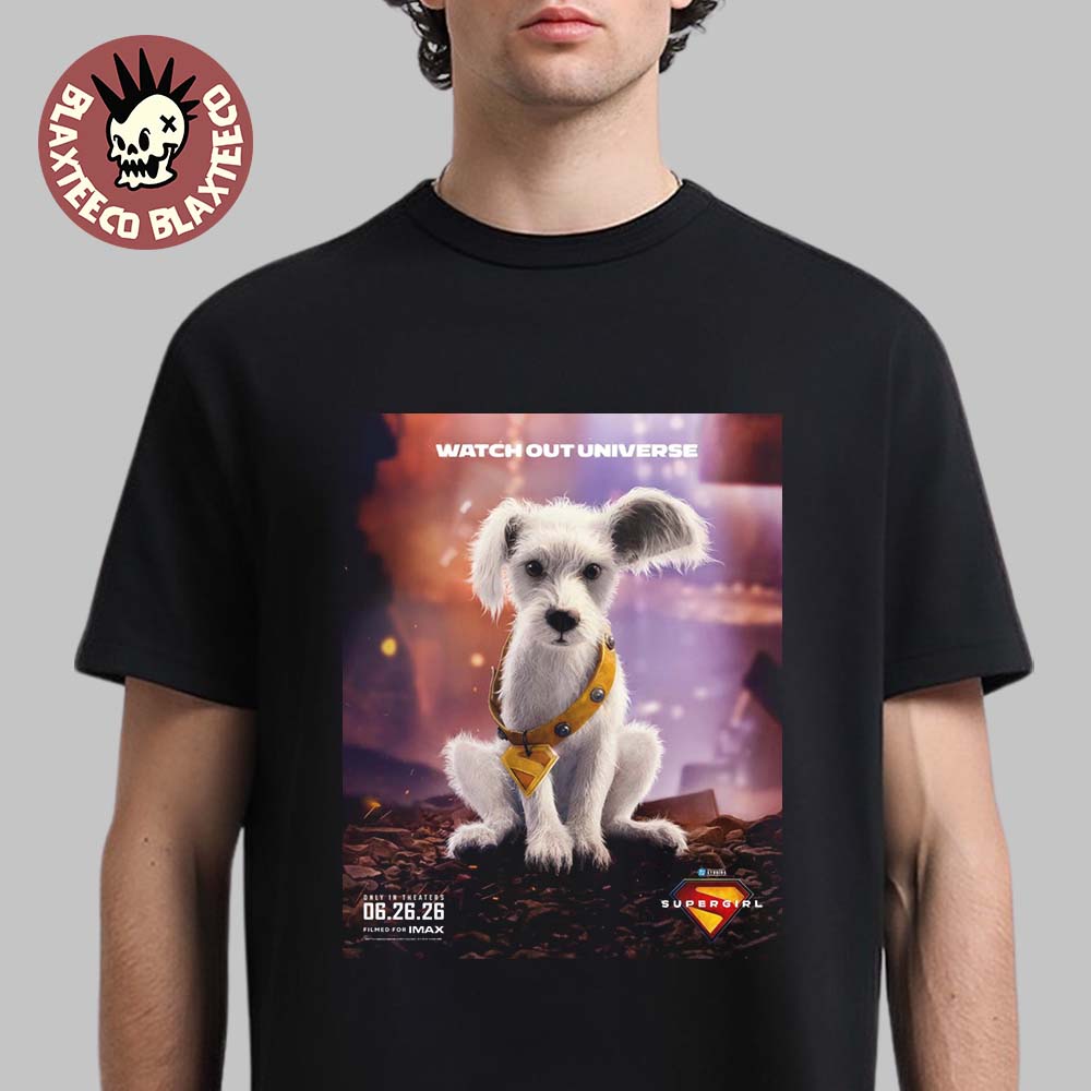 Supergirl First Look At Baby Krypto Poster Watch Out Universe Premium T-Shirt