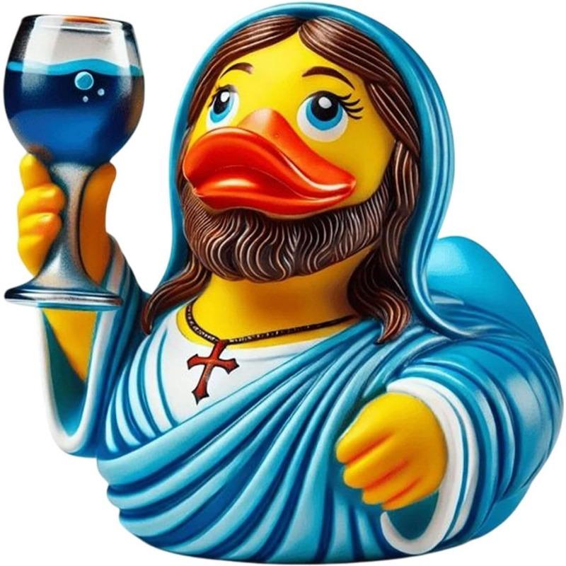 Jesus Duck and Mary Duck StatuesHome Garden Desk Decorations Handicrafts Gifts