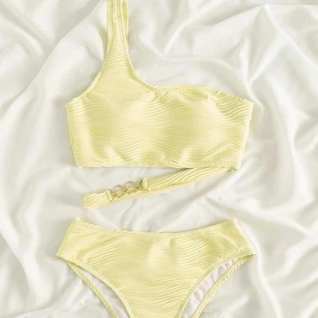 2026 Split Irregular Hollow Shoulder Split Swimsuit Bikini