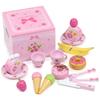 Mother Garden Wooden Play Wild Sweet Petit Tea Set Set, Strawberry, Cafe, Ribbon, Cake,