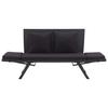 Garden Bench with Cushions 176 cm Black Poly Rattan