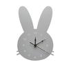 Nordic Schattig Konijn Houten Mute Wandklok Slaapkamer Kinderkamer Woondecoratie