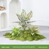 Luxury Faux Green Plant and Flower Decor - Indoor Moss and Grass Clusters for Elegant Landscaping.