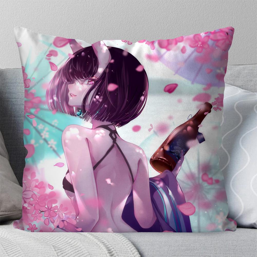 Shuten Douji Animiertes Spiel Fate Grand Order Kissenbezug Quadratisches Kissen Schlafzimmer Sofa Freizeit Auto Wohnzimmer Heimdekoration 40X40