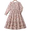 Girl Long Sleeves Floral Print Dress Children Kid Casual Princess Dresses Clothes