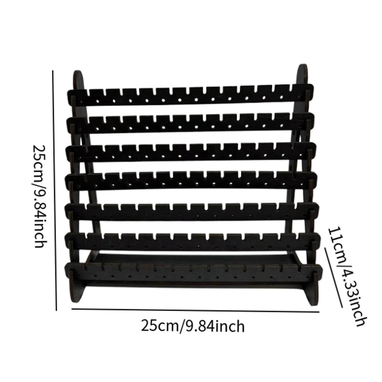 

Multilayer Solid Wooden Earring Stand Holder High-capacity Jewelry Storage Organizer Shelf Home Living Room Bedroom Desktop чёрный