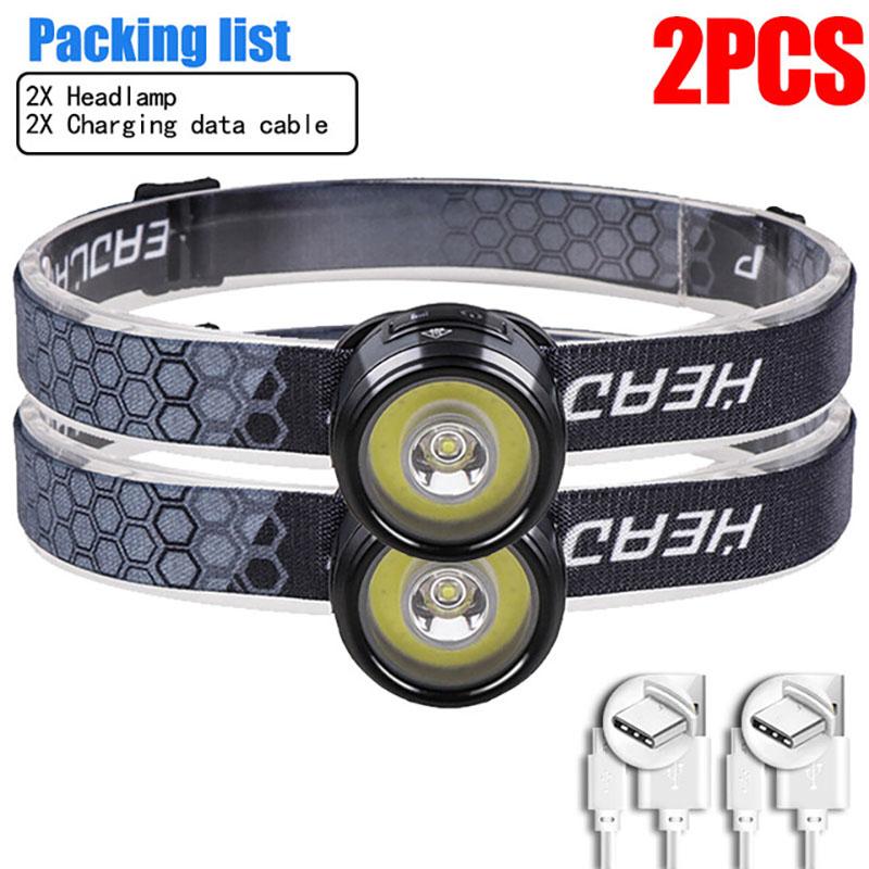 New XPG+COB Multi-function Headlamp With Magnet Hook Cap Clip Headlights Camping Lantern Working Torch Rechargeable Flashlight