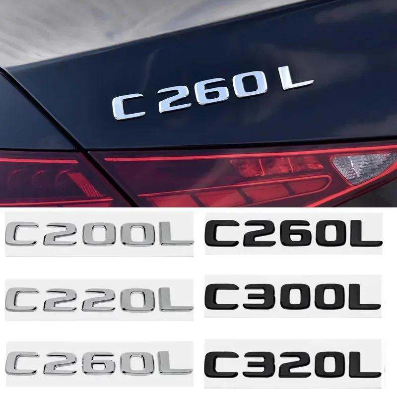 Car Sticker Modified Letter Number Trunk Emblem Badge Decal for Mercedes Benz C200L C220L C260L C300L C320L C Class Accessories