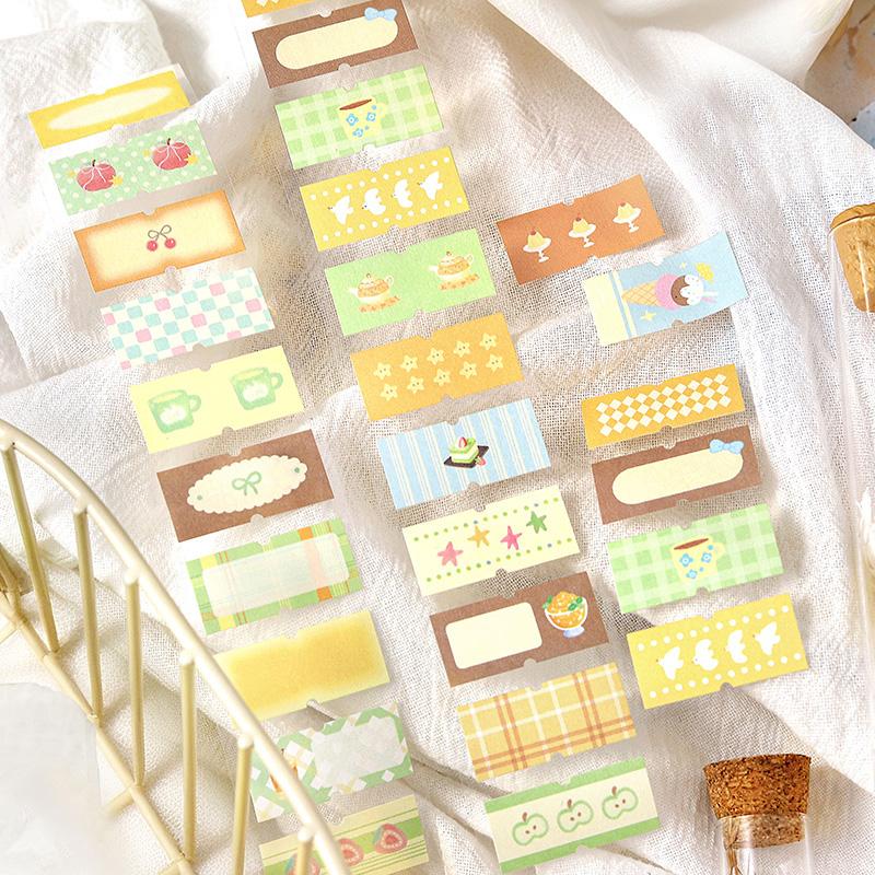 JIAMEI 30mm * 3m Afternoon Tea Symphony Series Kawaii Ins Label Die Cutting Tape DIY Diary Scrapbook Journal Supplies
