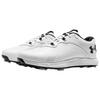 Under Armour Charged Draw 2 Golf Wide White Black Men Sneakers 3026401-100