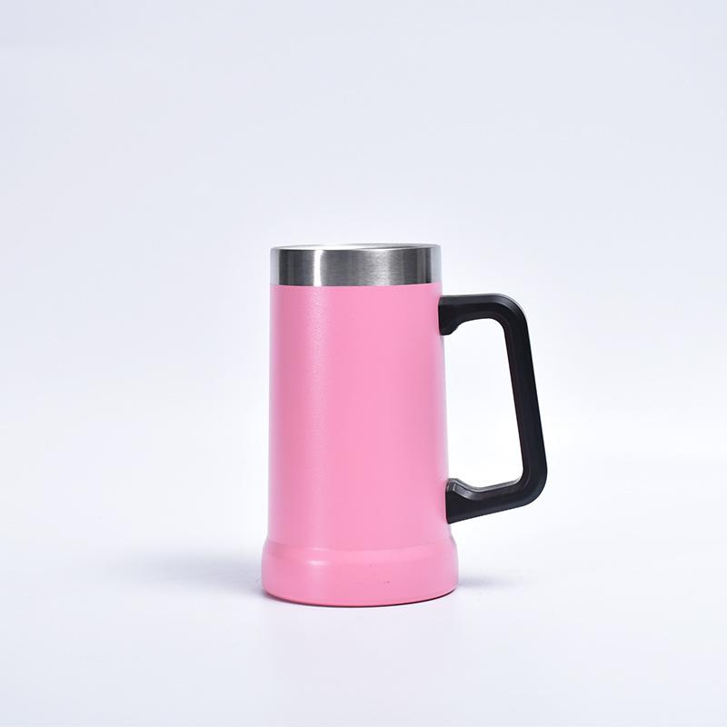 304 Stainless Steel Mug Large-capacity Office Coffee Mug with Handle Daily Fall-proof Leisure Beer Mug