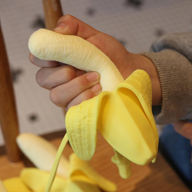 Realistisches Bananen-Sensorikspielzeug Dehnbare Schale Langsam aufsteigend Stressabbau Für Kinder Erwachsene Zuhause Büro Entspannung