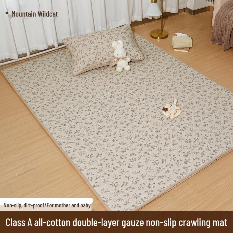 Class A Double Layer Protective Crawling Mat - Non-Slip, Stain-Proof, Anti-Fall Cover for Mother and Baby.