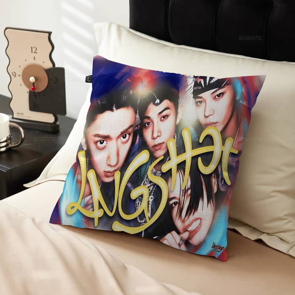 Lngshot Hip-Hop Group Office Cushion Pillowcase Car Cushion Cover45X45Cm Lumbar Pillowcase Sofa Pillowcover