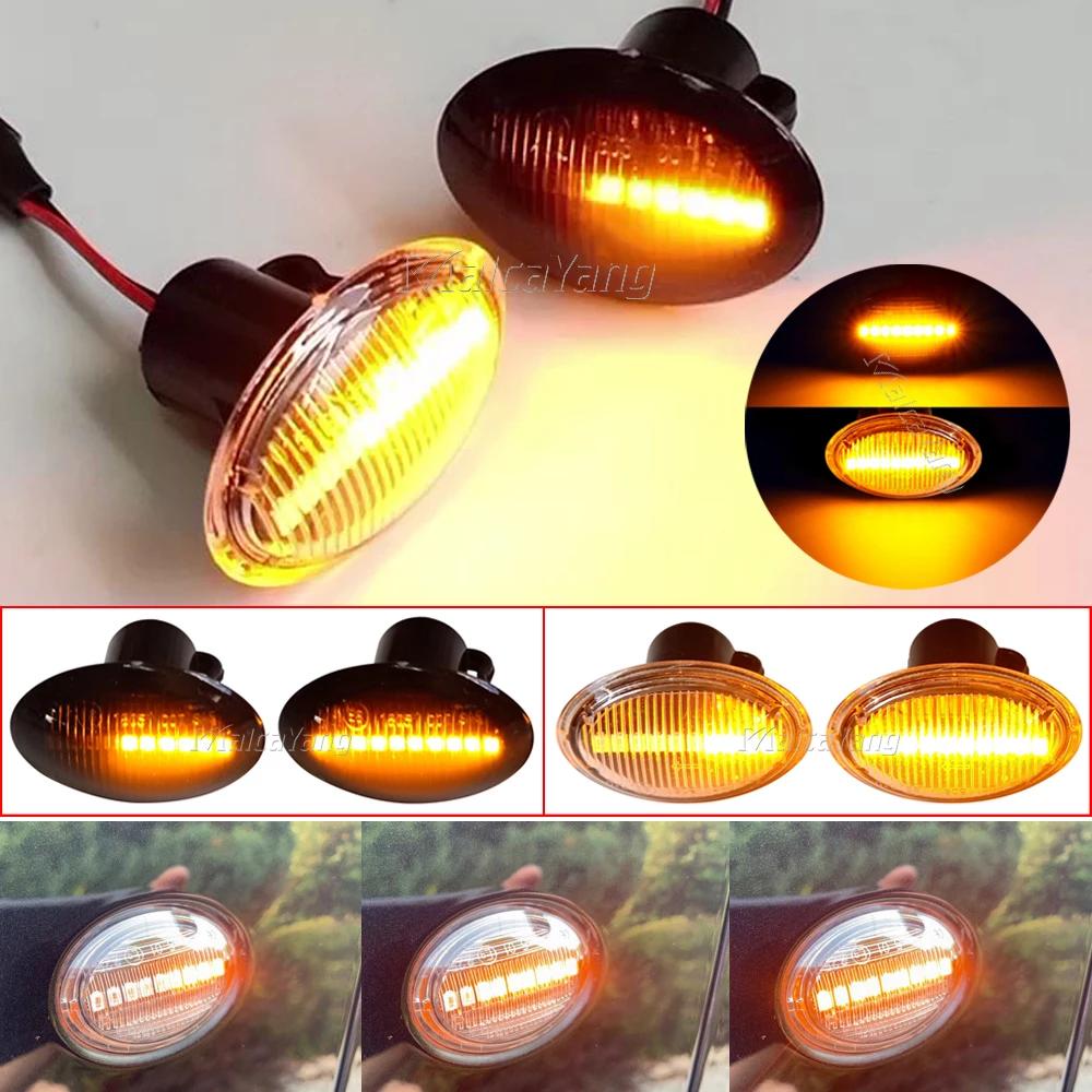 1Pair LED Dynamic Side Marker Turn Signal Light Sequential Lamp For Fiat 500 Ford KA Lancia Lybra Ypsilon Alfa 4C For Maserati
