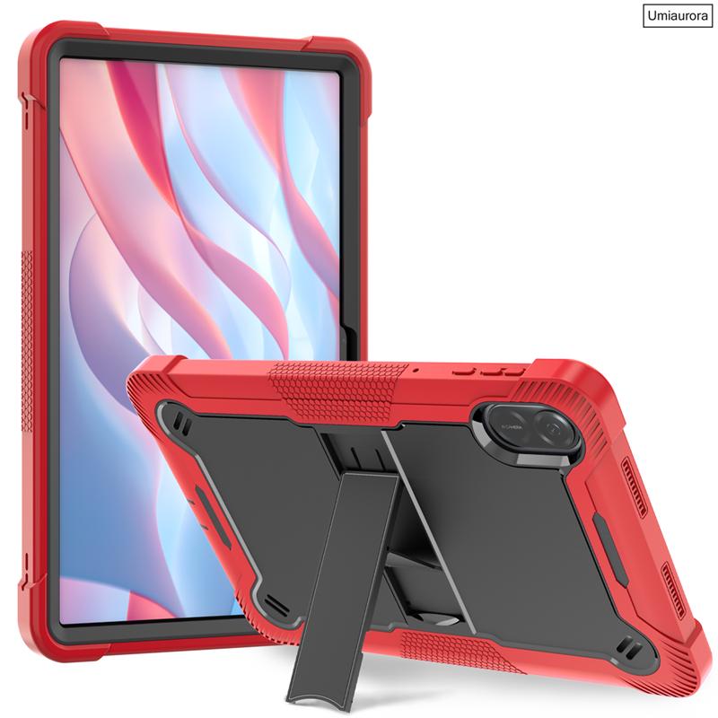 

Для Honor Pad X8 X8a 11 NDL-W09 X9 X9a 11.5 Дюйма Pad10 12.1 HEY3-W00/W10 Ударопрочный Силиконовый ПК Чехол-подставка для Планшета Чехол Funda Honor X8 10.1 inch красный