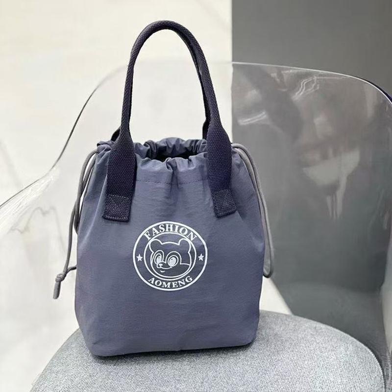1 шт. Милая сумка для ланч-бокса с медведем, студенческая ручная сумка, термосумка из алюминиевой фольги, сумка для ланч-бокса большой вместимости синий