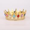 Elegant Rhinestone Alloy Crown Tiara: Exquisite Retro Bridal Headpiece & Hair Accessory