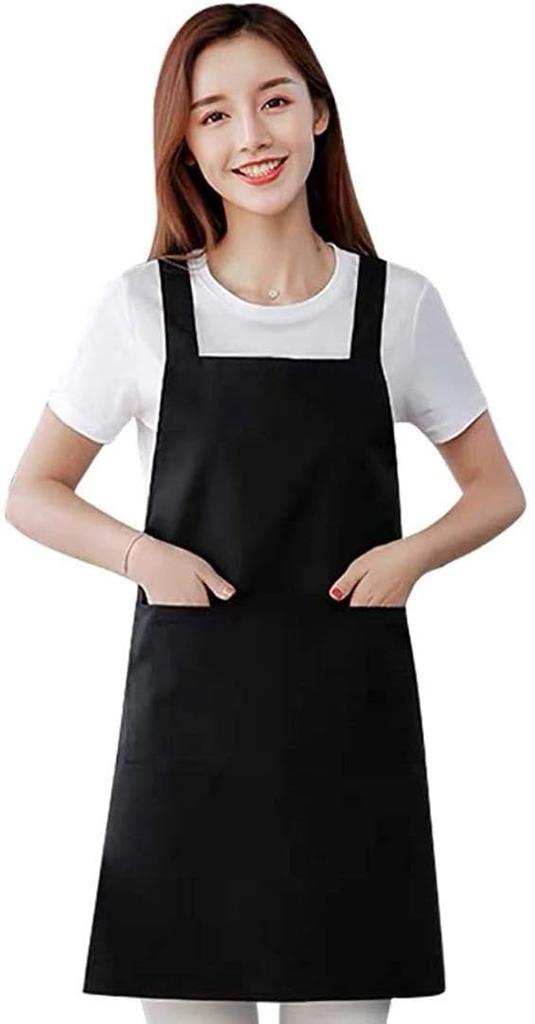 With Large Stain Wrinkle Perfect for Dining Coffee Housework [ZIRAIFEN] H-shaped Apron, Stylish, Unisex, Adjustable, Pockets, Resistant, Resistant,