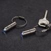 KeyUnity Mini Battery 33mm Key Small Titanium Keyring Button Battery IPX8 Keychain Emergency Outdoor Use Flashlight, Operated, Length, KF00, Light,