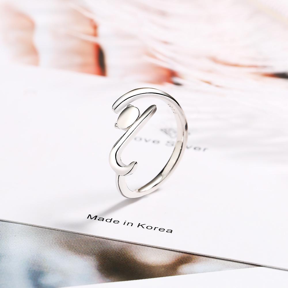 New 925 Sterling Silver Ring AAA Zircon Adjustable Simplicity Fashion Exquisite Women Jewelry Accessories Wedding Party Gift