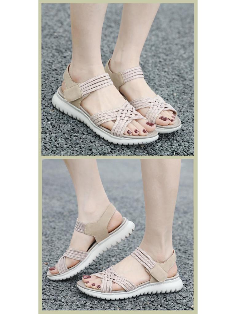 2025 Summer Women's Lightweight Sporty Sandals with Comfortable Elastic Band, Plus Size Available