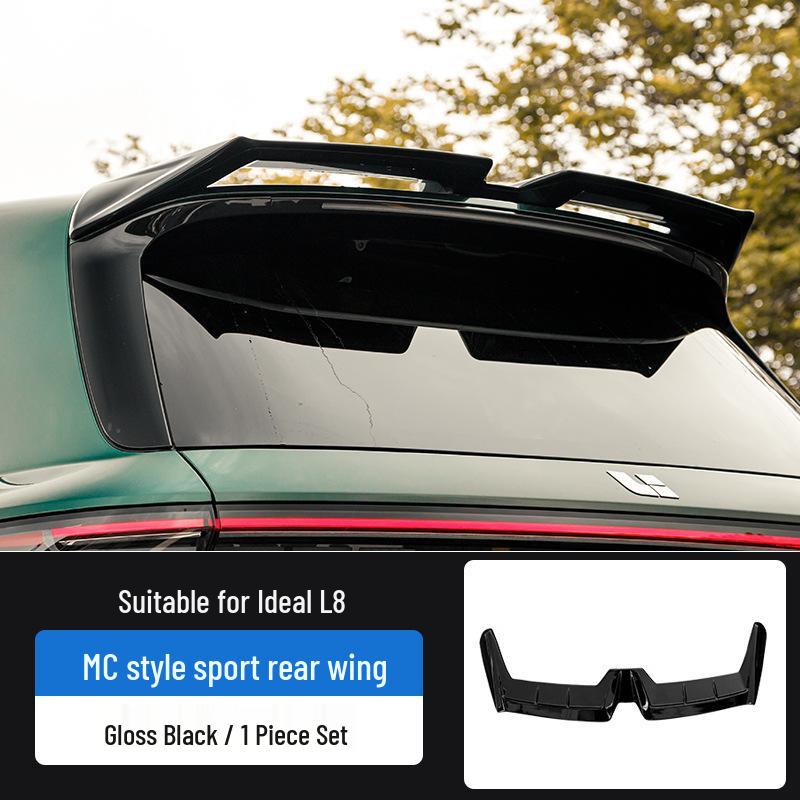Upgrade Li Auto L6/L7/L8/L9 with Black Warrior MC sports rear and top wing kit, no drilling needed.