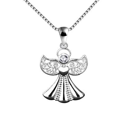Aksesuaras S925 Sterling Silver Angel Wings Pakabukas Madingi Išskirtiniai cirkonio sparnų karoliai
