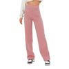 2024 Women's High-Waist Casual Straight Pants with Elastic Belt & Multiple Pockets