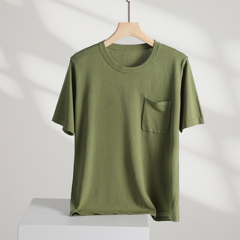 Thin Style, Round Neck, Short Sleeves for Women, Summer Style, Silky, Soft and Loose T-shirt, Fashionable and Versatile