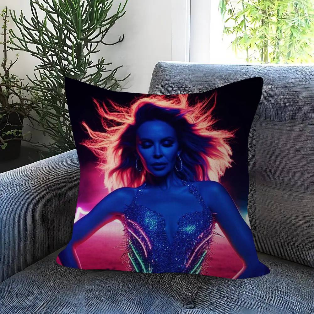 Singer Kkylie Mminogue Doublesided Printed Pillow Cover Short Plush Suitable Living Rooms Bedrooms Sofas Throw Cushion Cover